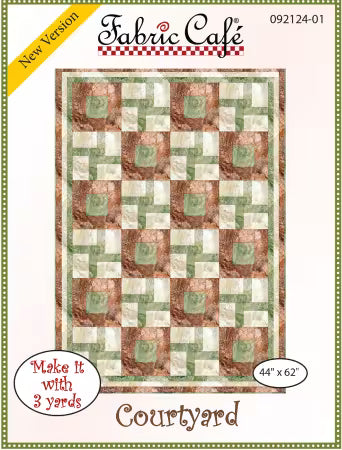 PATTERN Courtyard FC092124-01 quilt pattern by Fabric Cafe with 44x62 inch design and machine piecing instructions
