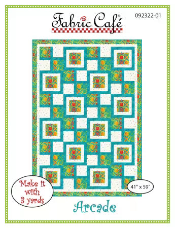 PATTERN Arcade FC092322-01 quilt pattern by Fabric Cafe with arcade game-inspired design