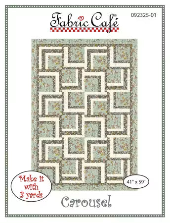 PATTERN Carousel quilt pattern by Fabric Cafe with assembly diagram and step-by-step directions