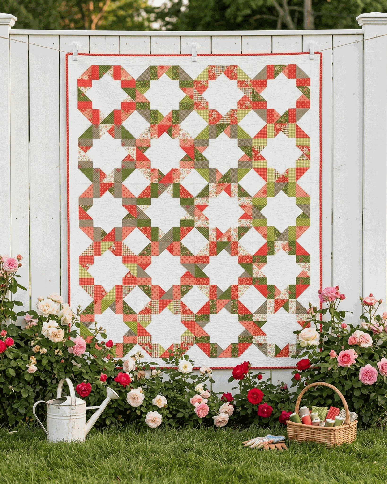 Circlets Quilt Kit featuring Poinsettia & Pear by Sherri & Chelsi for Moda Fabrics pre-order item