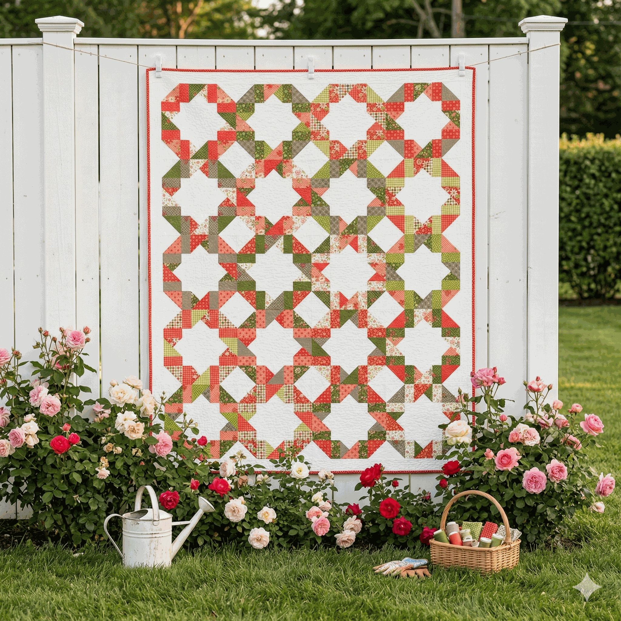 Circlets Quilt Kit featuring Poinsettia & Pear by Sherri & Chelsi for Moda Fabrics pre-order item