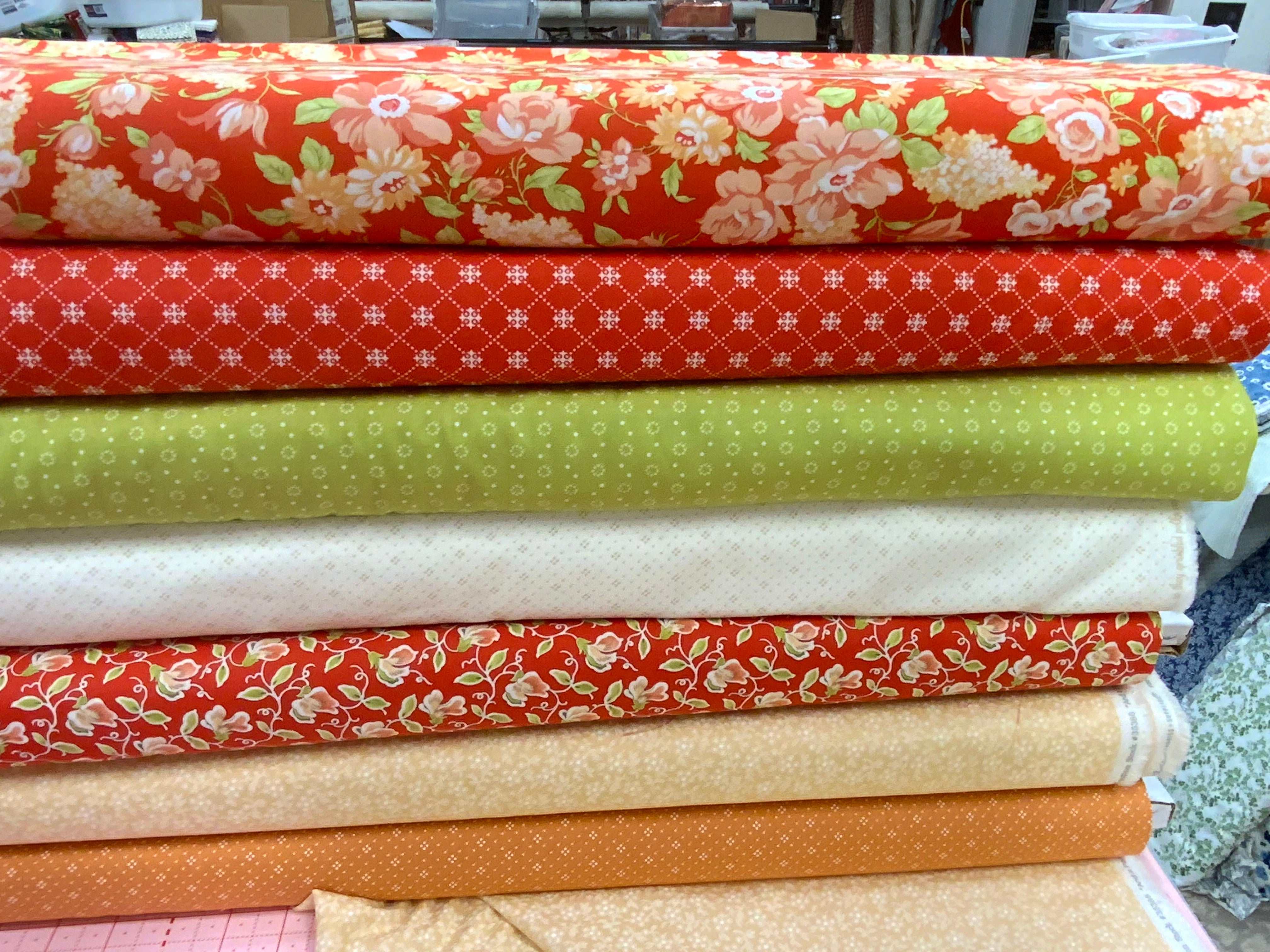 M50 Island Hopping Kit colorful floral and patterned quilt fabrics curated by Bella Rose Quilts