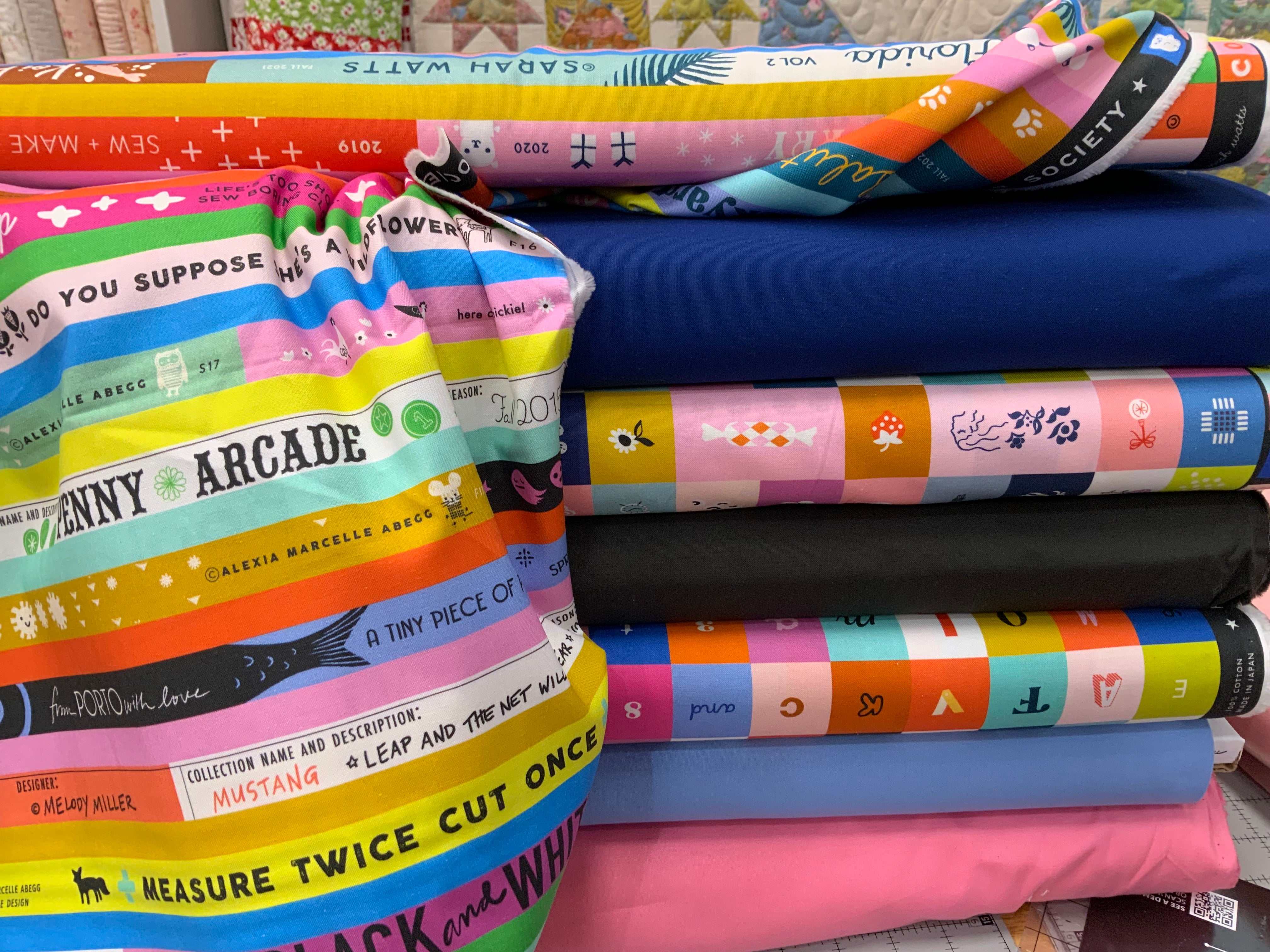 Colorful fabric bundle for M50 Island Hopping Kit by Bella Rose Quilts