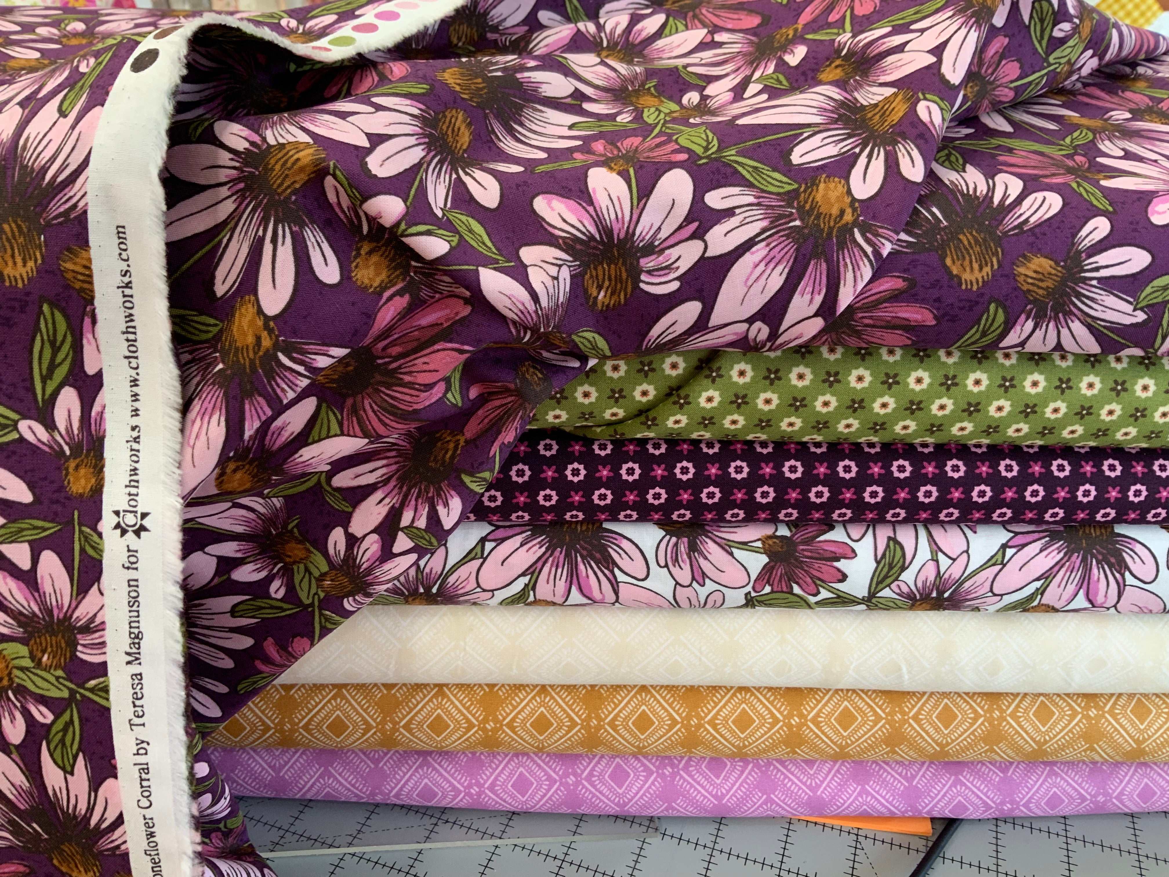 M50 Island Hopping Kit with floral and geometric fabric bundles curated by Bella Rose Quilts