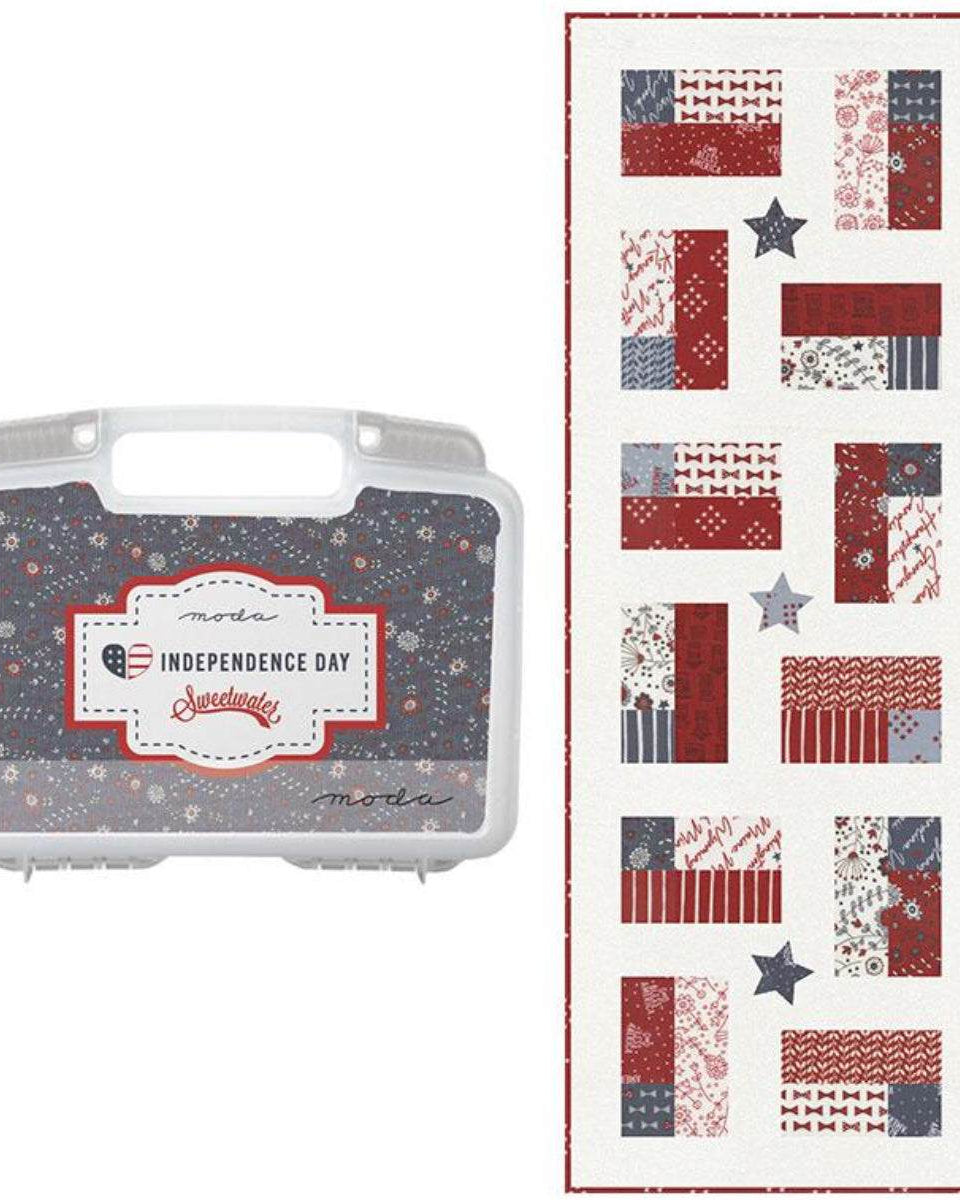 Moda Collectors Series Independence Day limited edition fabric bin with quilt pattern and exclusive accessories