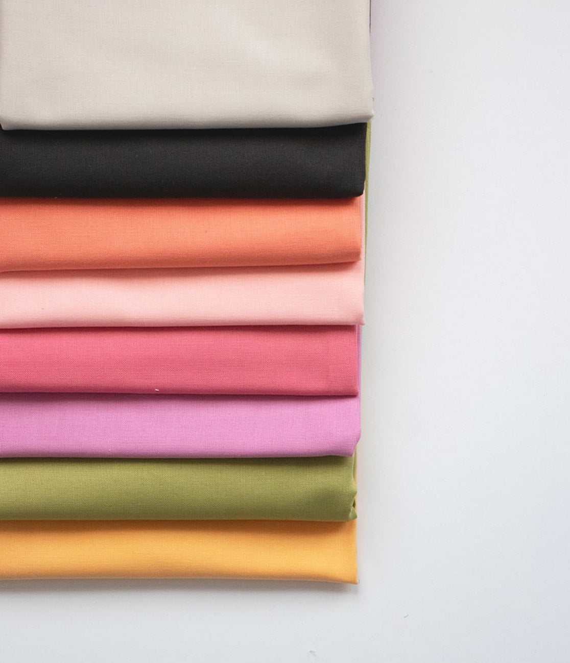 Hey Boo Coordinating Bella Solids half yard fabric bundle with 9 colorful pieces