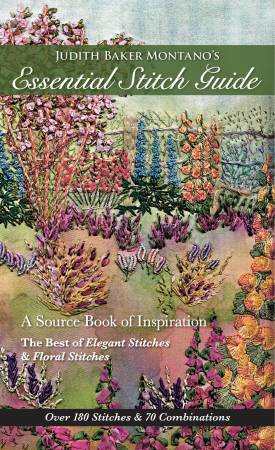 Judith Baker Montano Essential Stitch Guide book cover with embroidery stitches illustrations