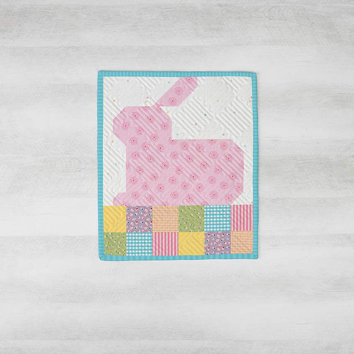 2025 Riley Blake Designs Hoppy To Meet You 12x14 tabletop banner kit with fabric and pattern in keepsake box