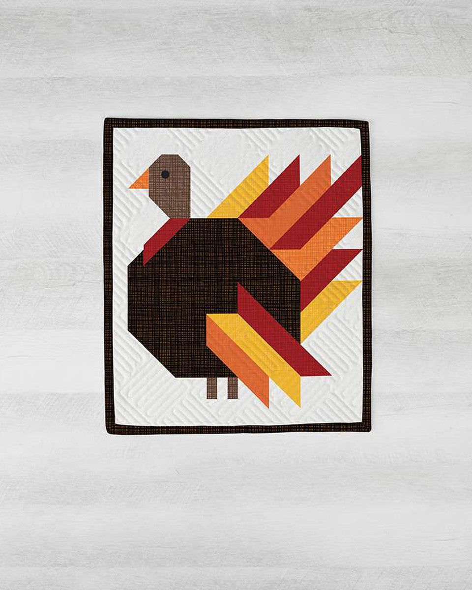 2025 Riley Blake Designs Turkey Lurkey tabletop banner kit with pattern and fabric in keepsake box