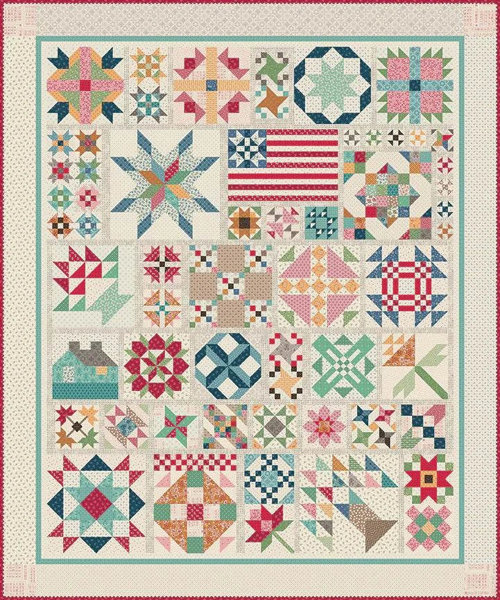 Vintage Block Along Quilt Kit featuring Family Reunion fabric by Lori Holt for Riley Blake Designs pre-order