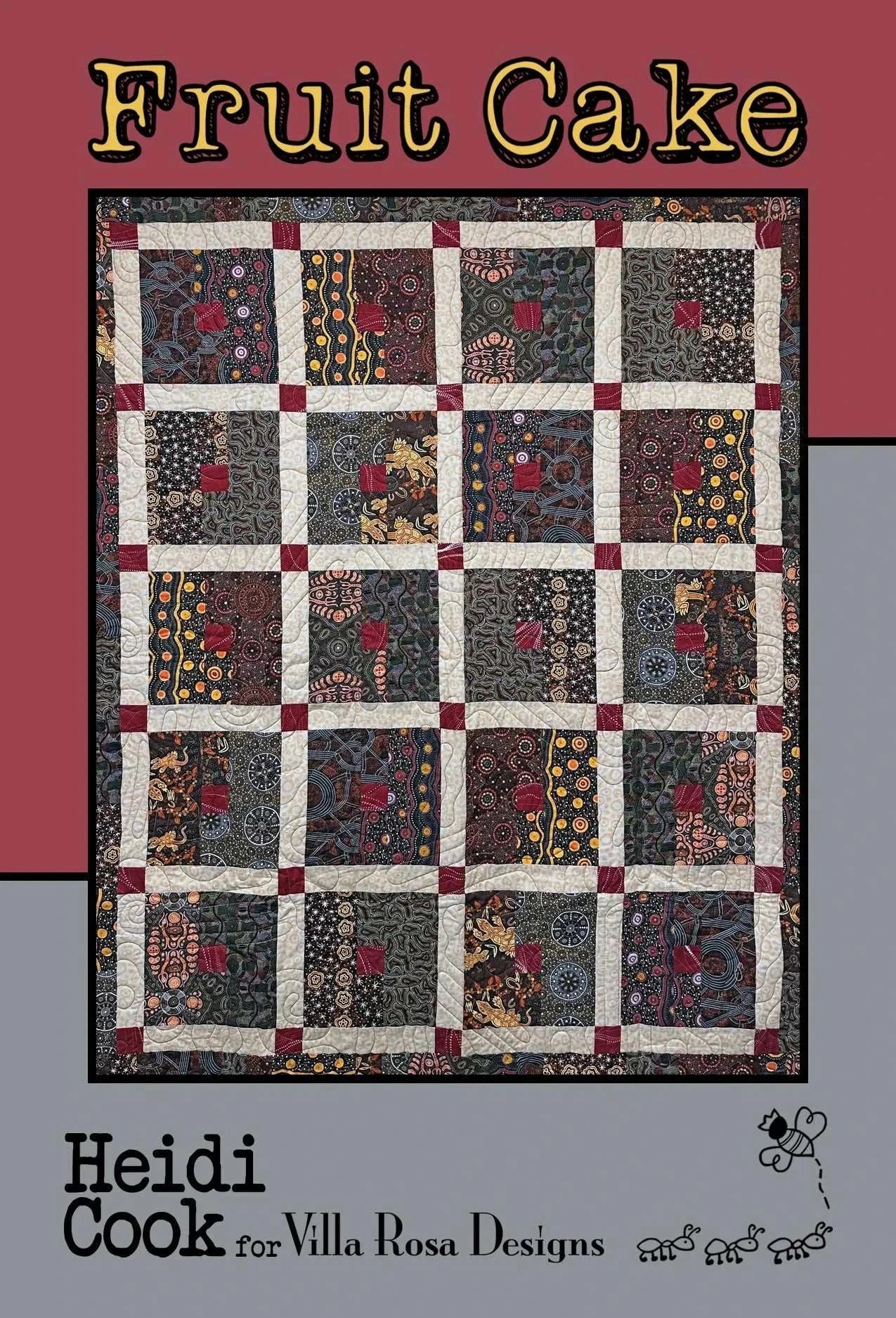 Fruit Cake pattern quilt design by Heidi Cook for Villa Rosa Designs measuring 55x67 inches