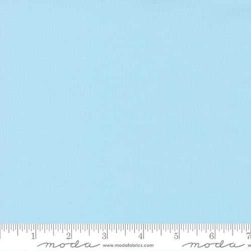 Moda Bella Solid pastel blue fabric with ruler for measurement