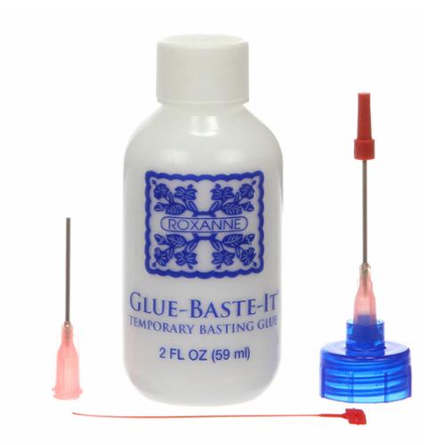 Glue Baste It RXGL20 by Roxanne 2oz appliqué glue with syringe applicator and dual tips for precise crafting