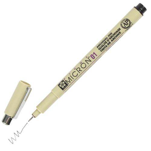 Pigma Micron 01 Pen black 0.25mm by Sakura for drawing and writing