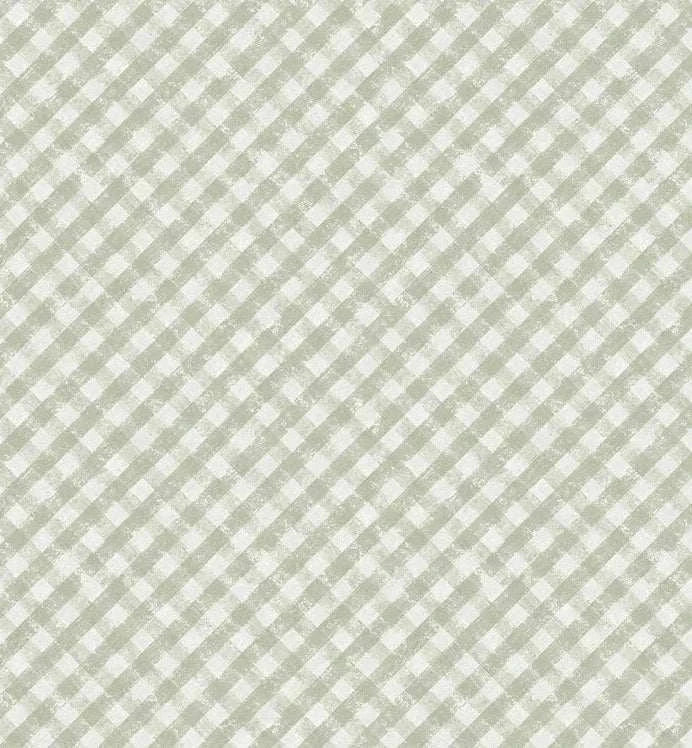 Mini Menagerie miniature green gingham fabric by Audrey Jeanne Roberts for P&B Textiles