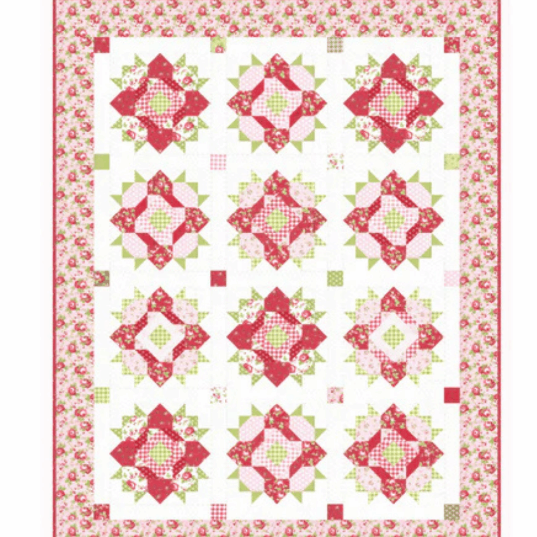 Mary Rose Backing Kit with Petals & Polka Dots fabric by Bunny Hill Designs for Moda Fabrics