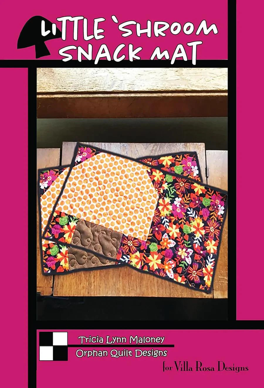PATTERN Little 'shroom Snack Mat quilt pattern with mushroom design by Tricia Lynn Maloney