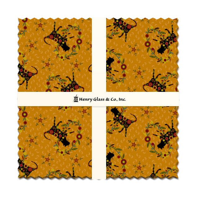 Pennyberry Farm 10x10 inch quilting squares with polka dot farm animal designs by Kim Diehl for Henry Glass & Co.