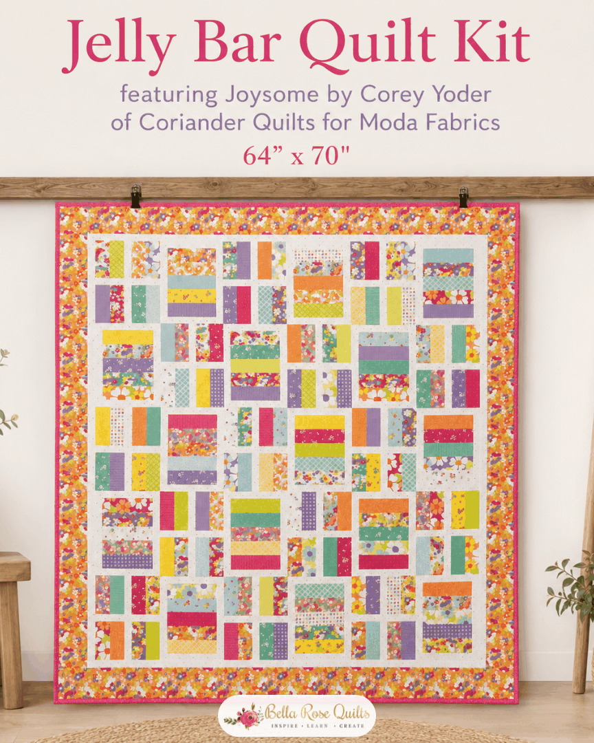 Jelly Bar Quilt Kit featuring Joysome by Corey Yoder with colorful patchwork design