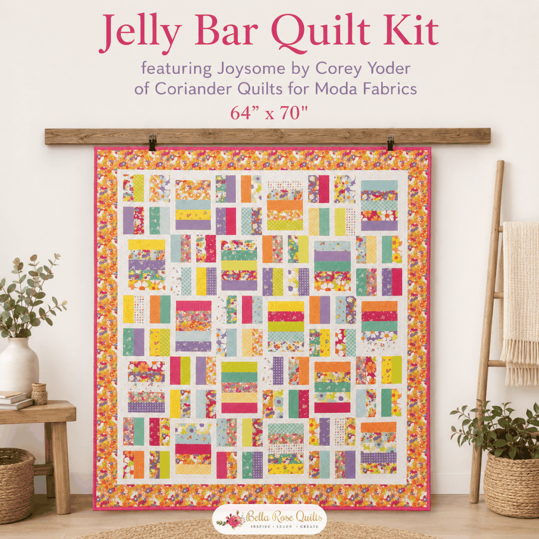 Jelly Bar Quilt Kit featuring Joysome by Corey Yoder with colorful patchwork design