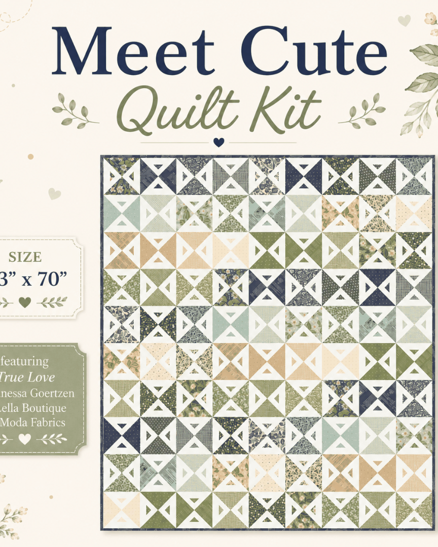 Sugar Cookie Quilt Kit featuring True Love fabric by Vanessa Goertzen, 63x70 inch quilt top and binding included
