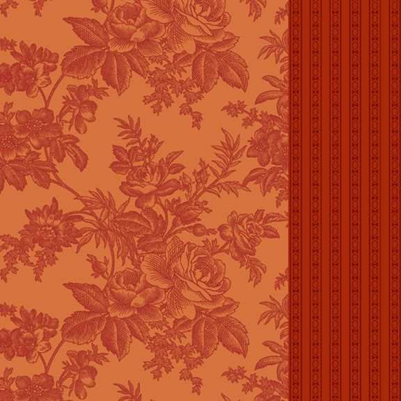 Patrick's Promise Strip-It 5 1/4" coral fabric by Chris Schulte for Marcus Fabrics, sold in 1/2 yard increments