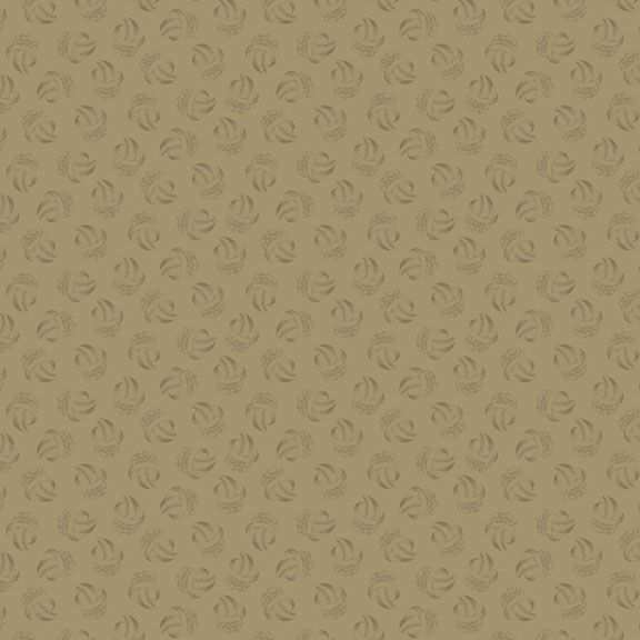 Yardley House Sparkles Coffee fabric with pink floral bouquets and green foliage on beige background by Marcus Fabrics
