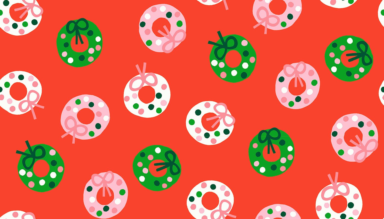 Merry Happy Bough Down Christmas fabric with colorful ornaments and lights by Kimberly Kight