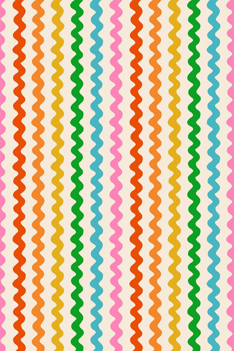 Close-up of RS5209 12 1 800 Notion Ric Rac Shell fabric by Ruby Star Society showing colorful sewing-themed motifs
