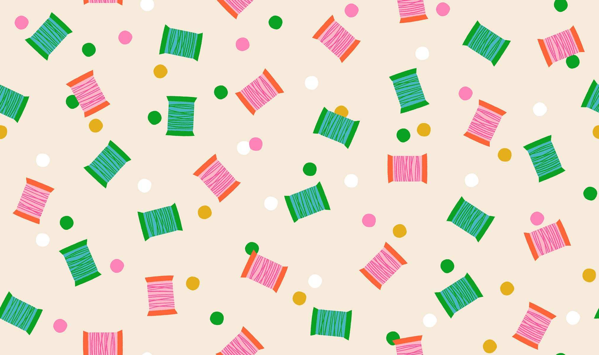 Colorful 1 800 Notion sewing spools fabric by Ruby Star Society for Moda Fabrics