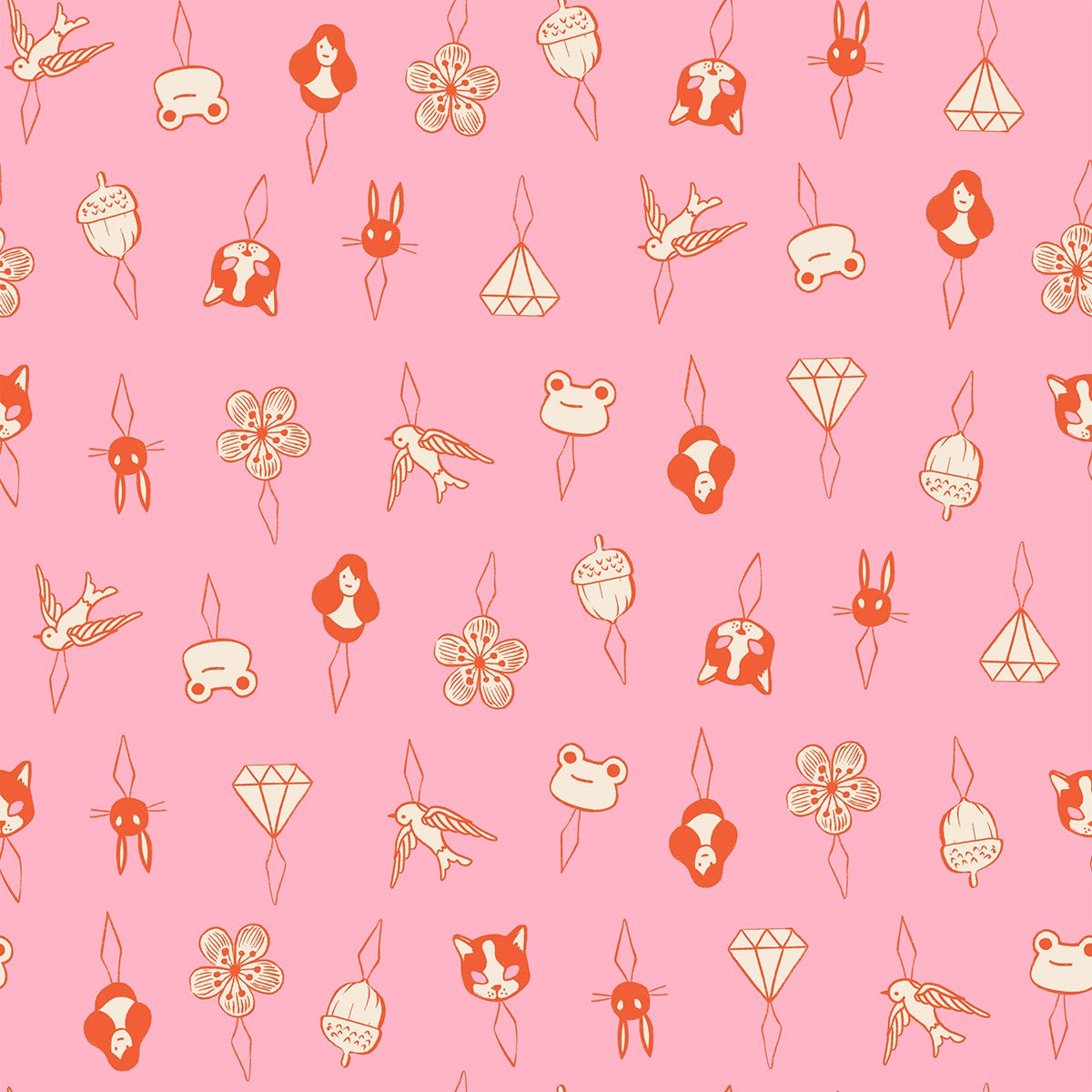 1 800 Notion Thread Charms Posy fabric by Ruby Star Society featuring colorful sewing notions and buttons