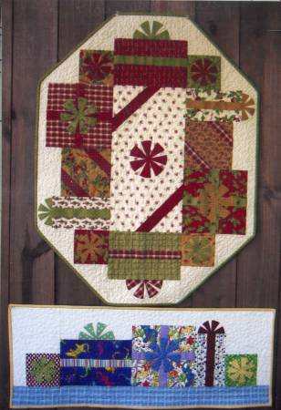 Quilted Presents & Gifts Pattern with festive wrapped boxes for Christmas and birthday by Suzanne Wenzlick