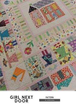 Girl Next Door quilt pattern by Jen Kingwell Designs, 71.5x71.5 inches