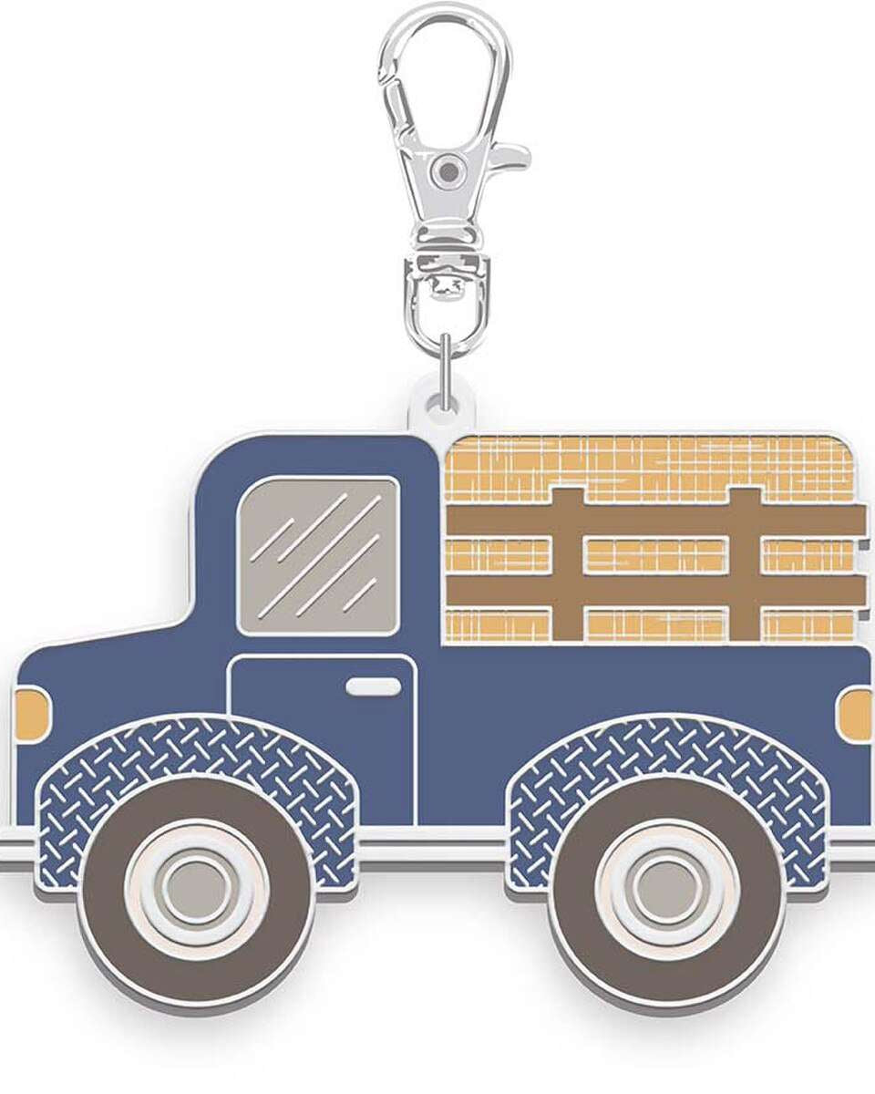 The Haulin' Hay Truck Happy Charm™ zipper pull with lobster clasp by Lori Holt
