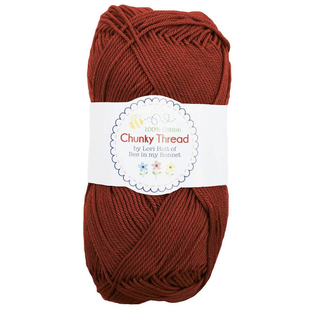 Lori Holt Chunky Thread 100% cotton terracotta yarn skein for knitting and crochet
