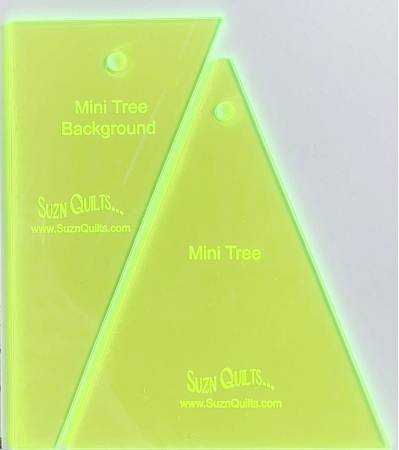 Mini Tree Template Set acrylic quilting templates by Susan Marth for 6x9 inch blocks