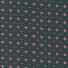 Sagewood by Crystal Manning Moda fabric Isla Dusk geometric pattern in pink and dark green sold by half yard