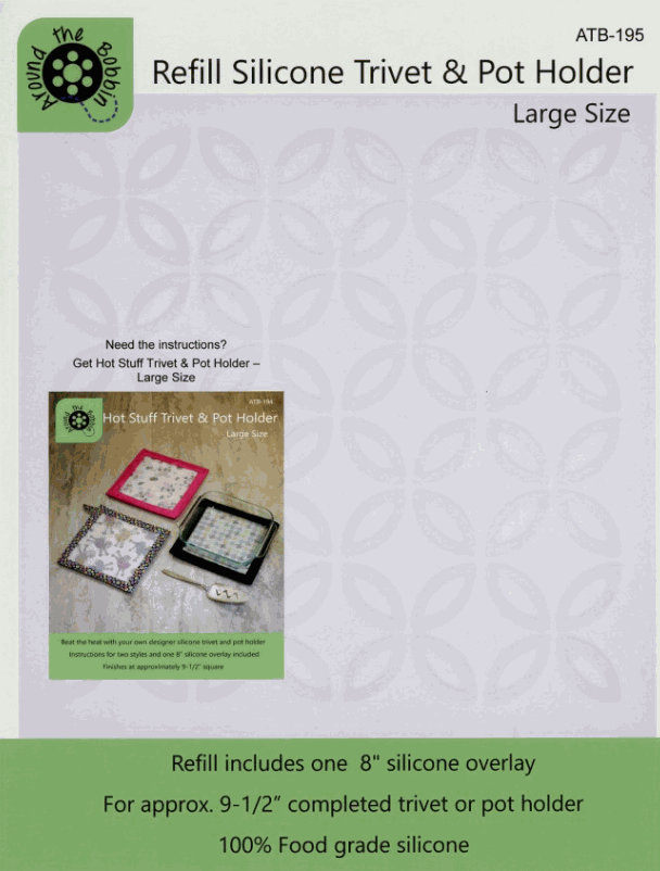 Hot Stuff Trivet refill silicone overlay for large trivet and pot holder, heat resistant and food grade