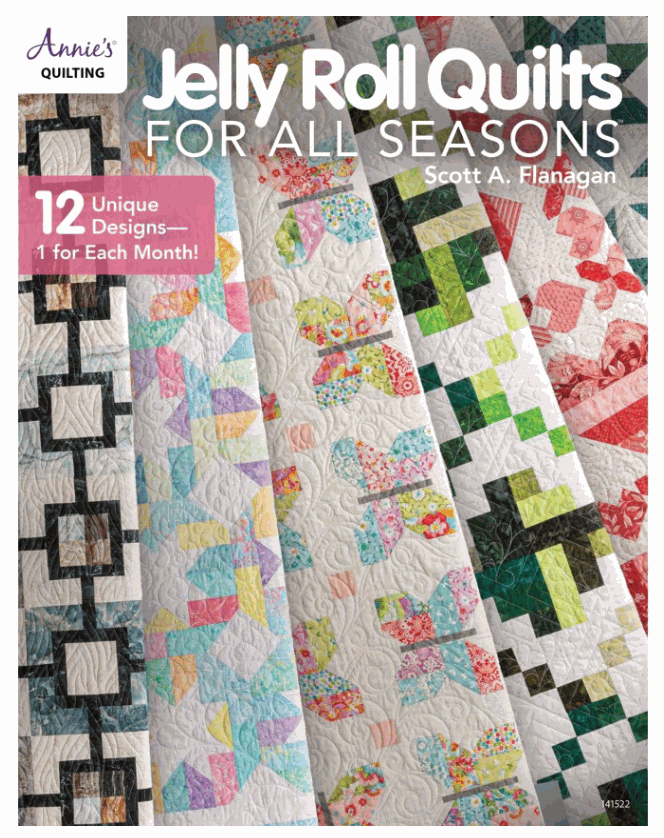 Jelly Roll Quilts book cover showcasing seasonal quilt patterns by Scott A. Flanagan