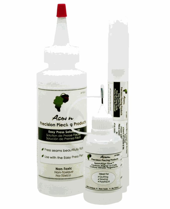 Easy Press Starter Kit with Easy Press Pen, 4oz Easy Press Solution, and 1oz Seam Align Glue for accurate quilt piecing and pressing