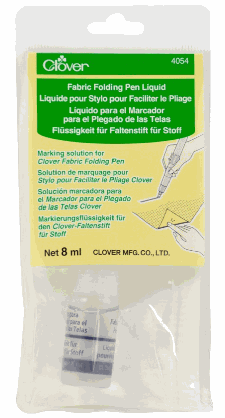 Clover Fabric Folding Pen Liquid Refill marking solution for fabric folding pen 8ml