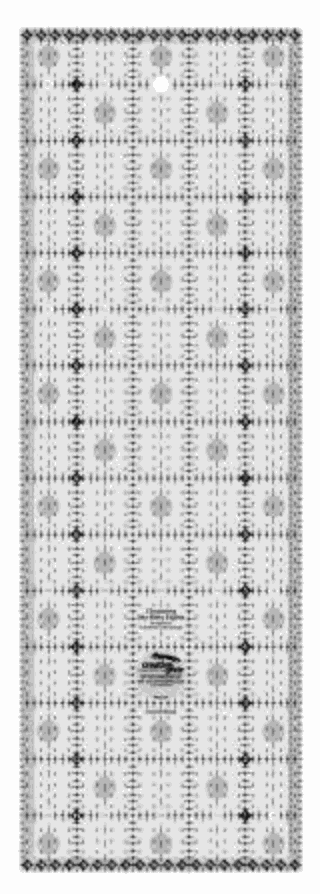 Creative Grids 5x15in Charming Itty-Bitty Eights Quilt Ruler with black and white grid markings for accurate fabric cutting