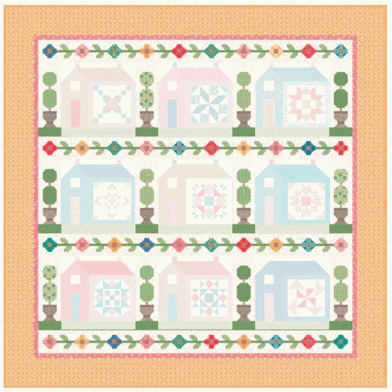 Home Town Quilt Seeds Neighbor Finishing Kit quilt fabrics and borders by Lori Holt