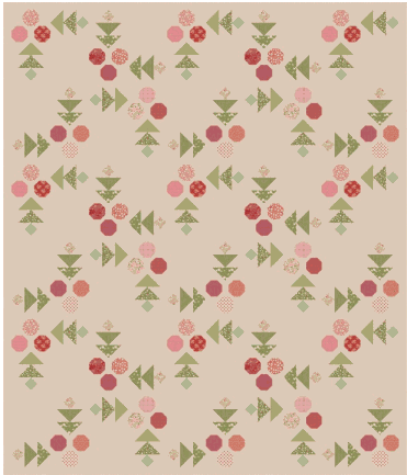 Holly Quilt Kit with winter holly-themed fabrics and red berry motifs from TILDA Creating Memories Collection
