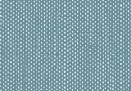 TILDA petrol chambray fabric with white polka dots, sold in half-yard increments