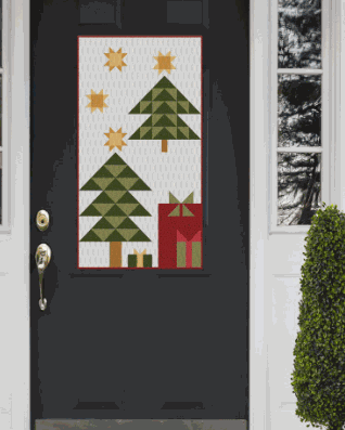 Christmas Eve Door Banner by Gerri Robinson with fabric kit for 20x36 inch finished size