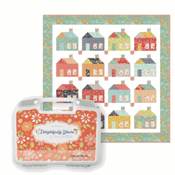 Moda Collectors Series limited edition bin with quilt pattern and fabric charm pack by Sherri & Chelsi