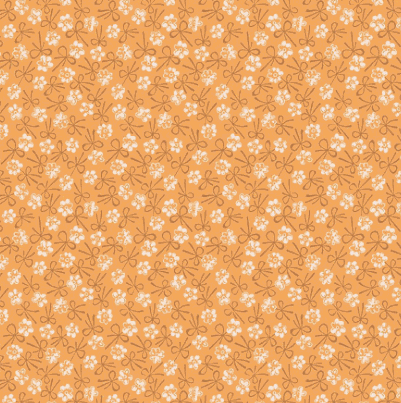 Farmer's Daughter Bonnet fabric in marigold with small floral print by Lori Holt for Riley Blake Designs