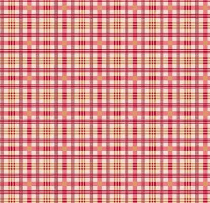 Farmer's Daughter Plaid Tea Rose fabric by Lori Holt for Riley Blake Designs with red and cream vintage plaid pattern