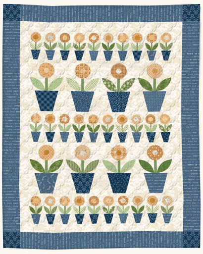 Pre-order machine embroidery potted daisy quilt USB by Lori Holt from Bee in My Bonnet for RBD